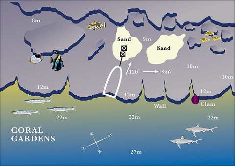Map for Flynn Reef, Coral Gardens
