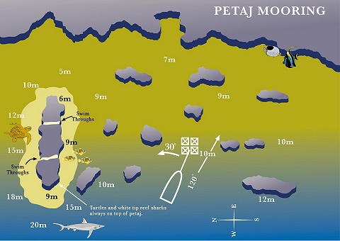 Map for Milln Reef, Petaj Bombie